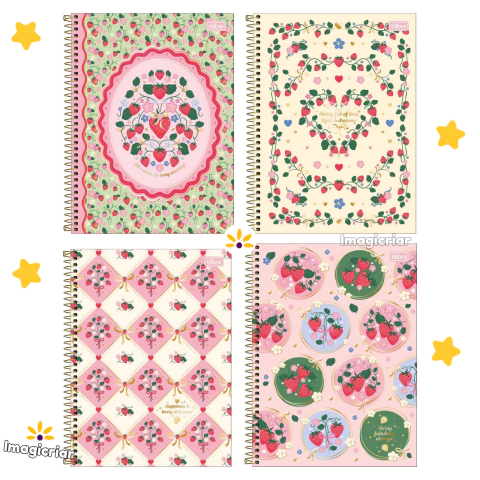 Caderno Universitário Be Berry! com Cheirinho Tilibra - 1 ou 10 Matérias - comprar online