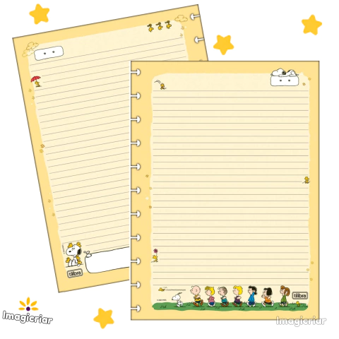 Refil Snoopy para Tilidisco Tilibra | Tamanho Universitário