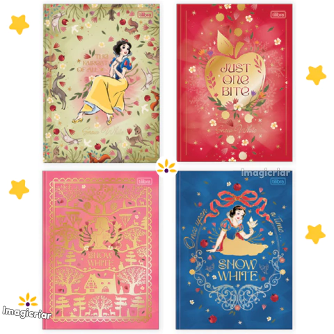 Caderno Brochura Colegial Branca de Neve Tilibra - 80 ou 160 Folhas Especiais - comprar online