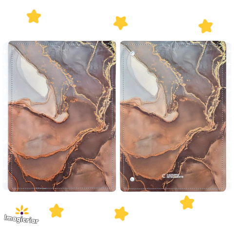 Capa e Contracapa Mármore Jasper para Caderno Inteligente | Tamanho A5, Médio ou Grande - comprar online