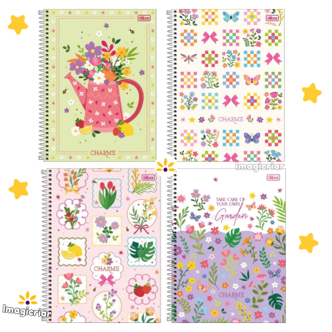 Caderno Universitário Charme Tilibra - 1 ou 10 Matérias - comprar online