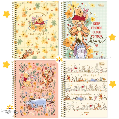 Caderno Colegial Ursinho Pooh Tilibra - 1 ou 10 Matérias - comprar online