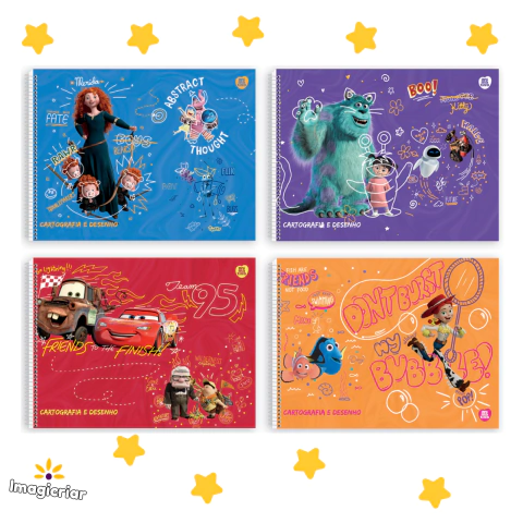 Caderno Cartografia Pixar Animativa - 1 Matéria Universitário