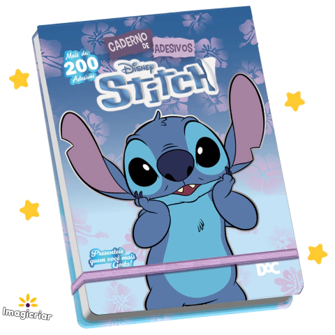 Caderno de Adesivos Stitch DAC
