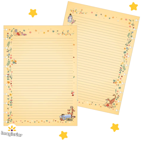 Refil Ursinho Pooh para Tilidisco Tilibra | Tamanho Universitário