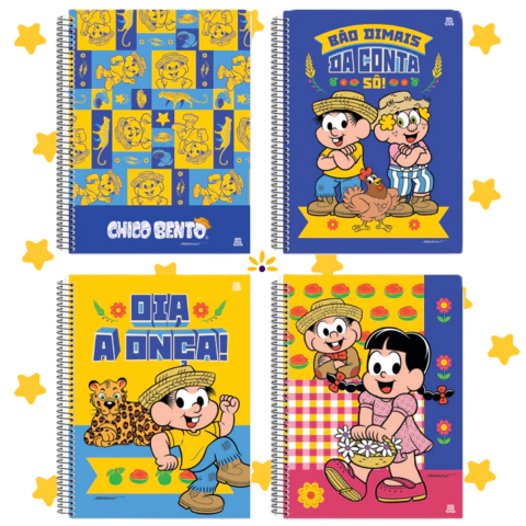 Caderno Universitário Chico Bento Animativa - 1 ou 10 Matérias - comprar online