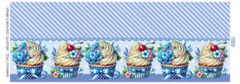 Dupla de barrados - Cupcake Azul - comprar online