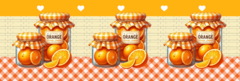 Recortes Sublimados para bate mão e pano de prato - Compota Laranja - comprar online