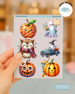 1202 - Decalque Fácil Têxtil - Maçã Doce Halloween - comprar online