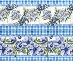 1751 - Tecido tricoline exclusiva 100% algodão - Jardim Sereno 55cm x 1,50m na internet