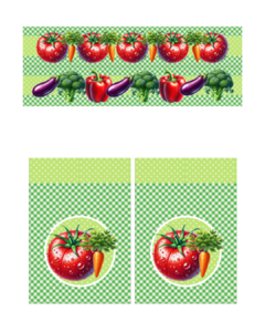 Kit 2 barrados + saquinho - Legumes - comprar online