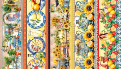 1824 - Tecido tricoline 100% algodão - 55cm x 1,50m - Tropical na internet