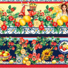 1824 - Tecido tricoline 100% algodão - 55cm x 1,50m - Tropical