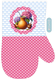 Recortes Sublimados para Luva de Cozinha - Flores Lilás - (cópia)