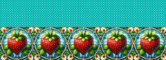 Dupla de barrados - Vitral Morango - comprar online