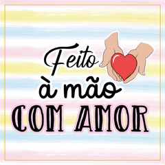 70 Adesivos - Feito a mão com amor