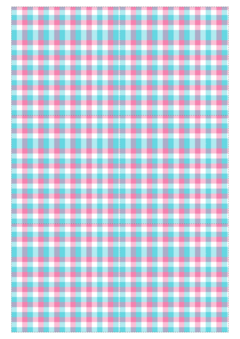 Recorte Sublimado para bandeirolas Quadriculado azul e rosa
