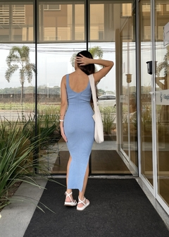 VESTIDO MIDI AURA AZUL