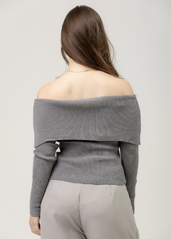 BLUSA OMBRO A OMBRO CINZA - comprar online