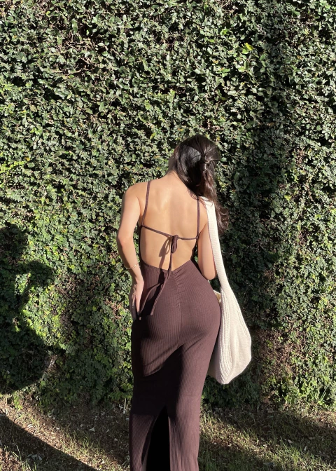 VESTIDO ELENA MARROM