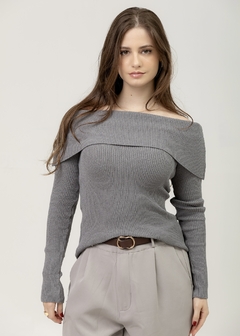 BLUSA OMBRO A OMBRO CINZA na internet