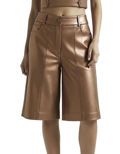 Bermuda Aurora em couro Bronze