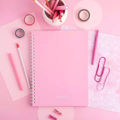 Cuaderno Punto Cero Be Positive A4 Rayado Tapa Dura - Pastel Rosa - comprar online