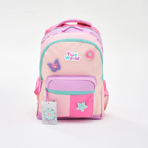 Mochila FW Fun World Patch Diy 17 " Rosa Glitter - comprar online