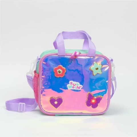 Lunchera FW Fun World Patch Diy Lila Tornasolada - comprar online