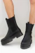 Bota de cuero con caña media, plataformas y elásticos (MAXWELL) - comprar online