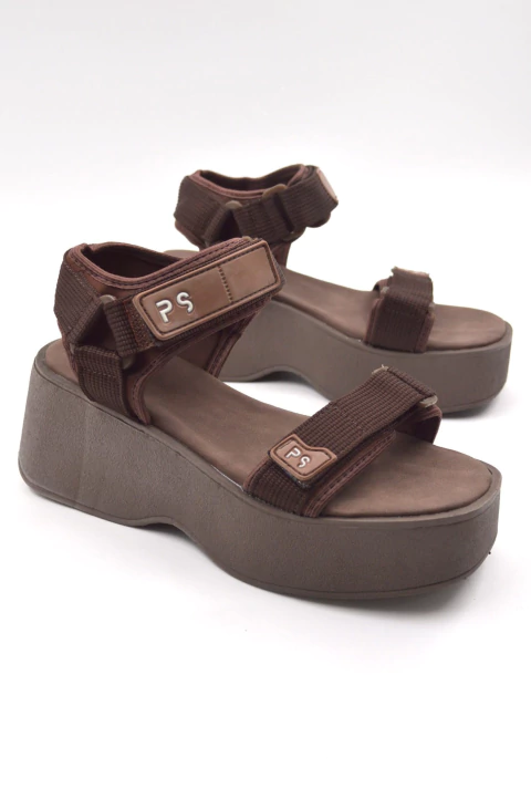 Sandalias base alta con velcro (NAPOLES) - comprar online