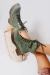 Borcegos de cuero con caña media y puño acolchado (617GU) - comprar online