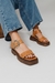 Sandalias punta cuadrada y base gastada (5109GR) - comprar online