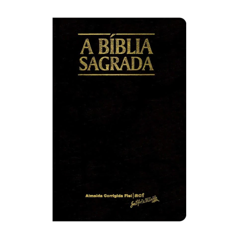 A Bíblia Sagrada ACF Letra Grande Fina Luxo Preta Com índice