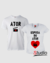 Camisetas Ator e Esposa do Ator - Cor Branca