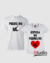 Camisetas Pedreiro e Esposa do Pedreiro - Cor Branca
