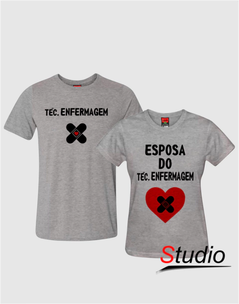 Camisetas Téc. Enfermagem e Esposa do Téc. Enfermagem