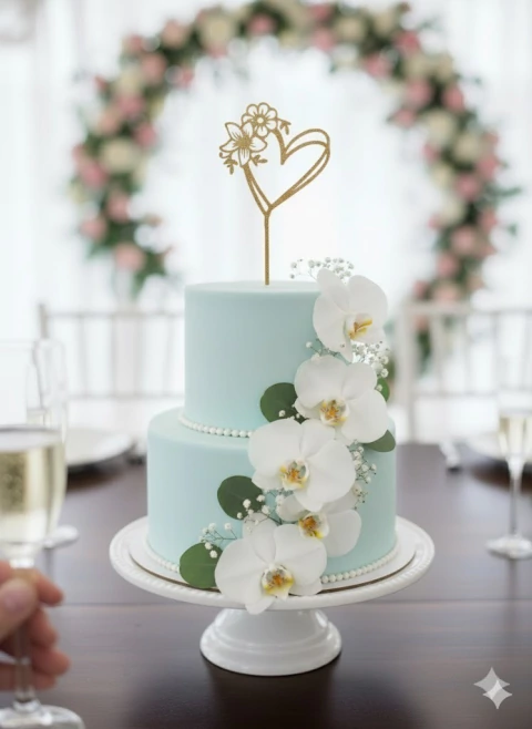 Topper Adorno Corazón Floral 01 - comprar online