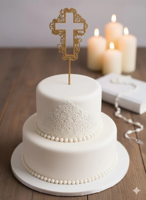 Topper Adorno Cruz FLoral 6 - comprar online