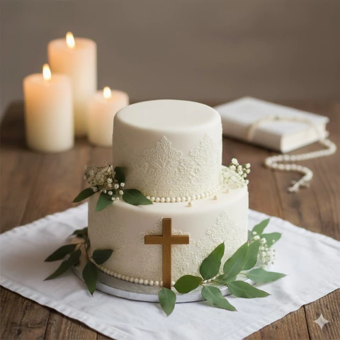 Topper Aplique Cruz Comunión - comprar online