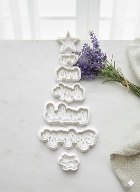 Set x 7 Cortantes Árbol Navidad Palabras - comprar online