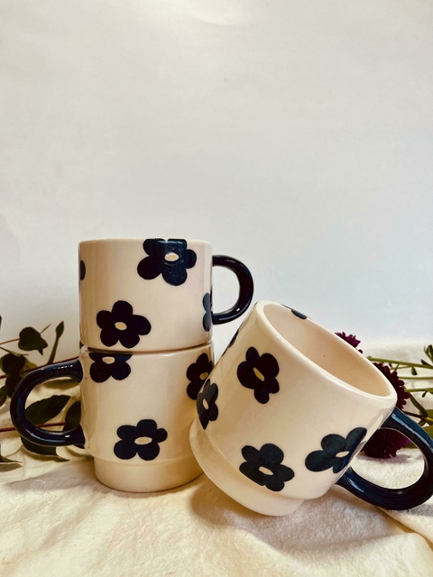 Taza Flora cerámica artesanal - comprar online