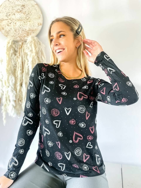 Remera engomada M/Larga 03 (Ru4031)