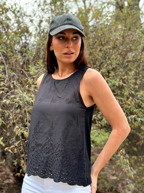 Musculosa PALOMA bordada (ru114)