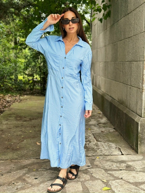 Vestido angelina poplin rayado
