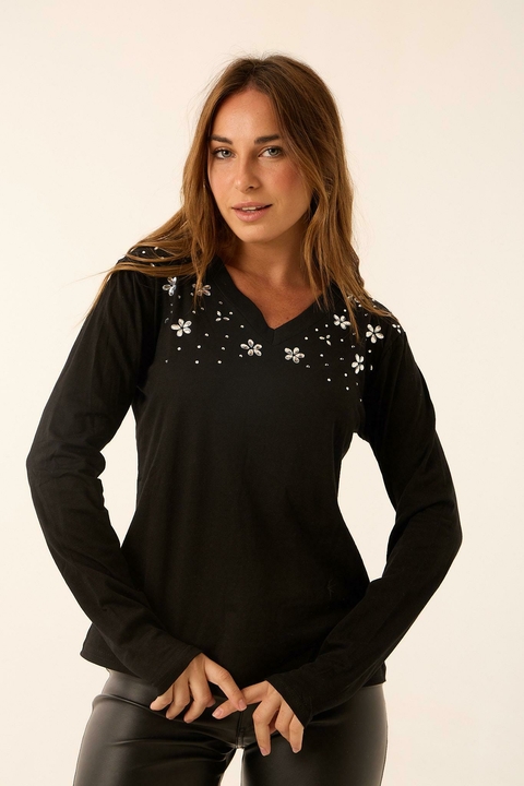 Remera ANGELOU c/ piedras (ruk70055) - comprar online
