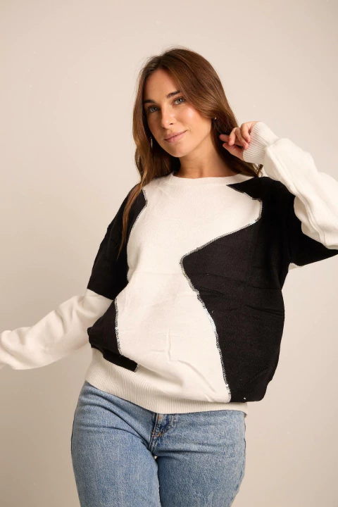 Sweatter NELLY tejido c/ lentejuelas (ru122270) - comprar online