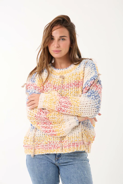 Sweater amplio ARAY lana gruesa (rul74223) - comprar online