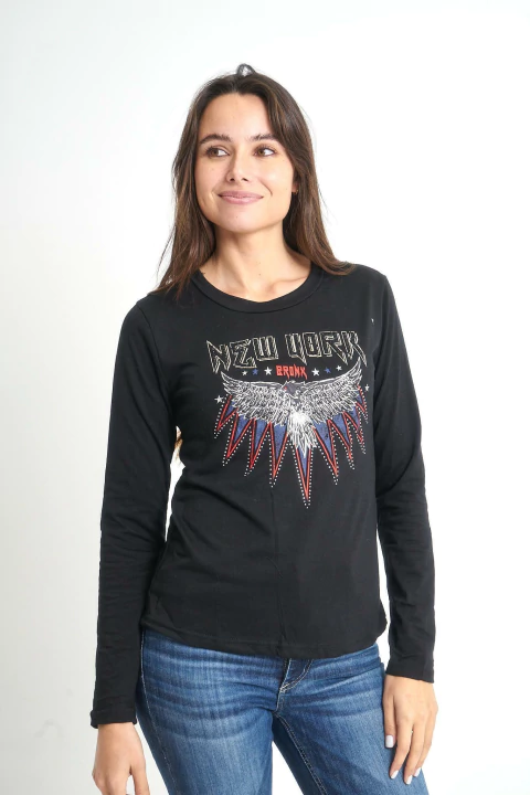 Remera NOVIK C/strass (RUK70035) - comprar online