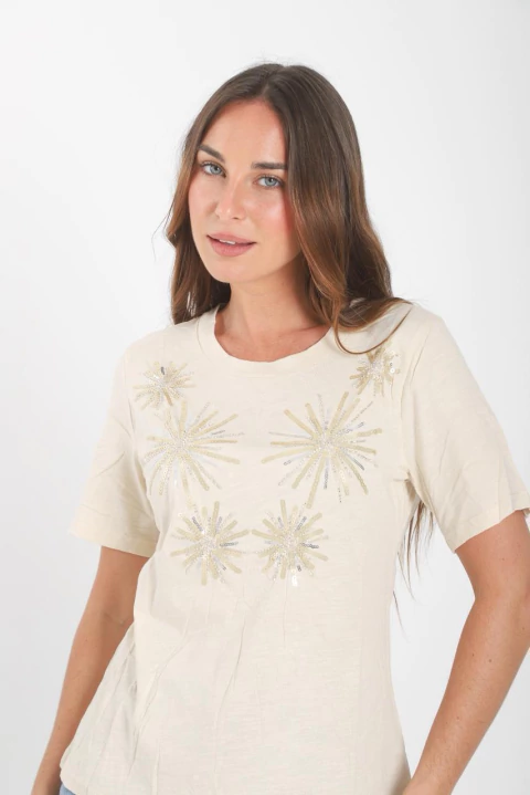 Remera IVANOVIC c/ lentejuelas (ruk70167) - comprar online